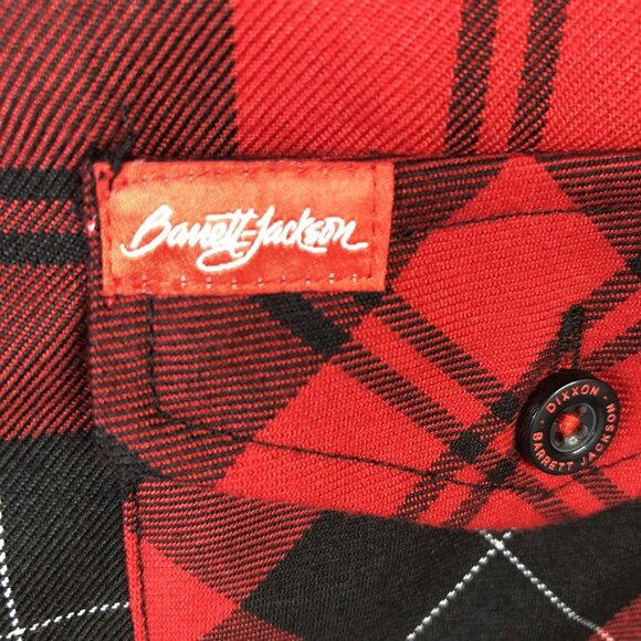 Dixxon Shirt Womens Small Red Black Plaid Flannel Long Sleeve Barrett-Jackson - Picture 10 of 16